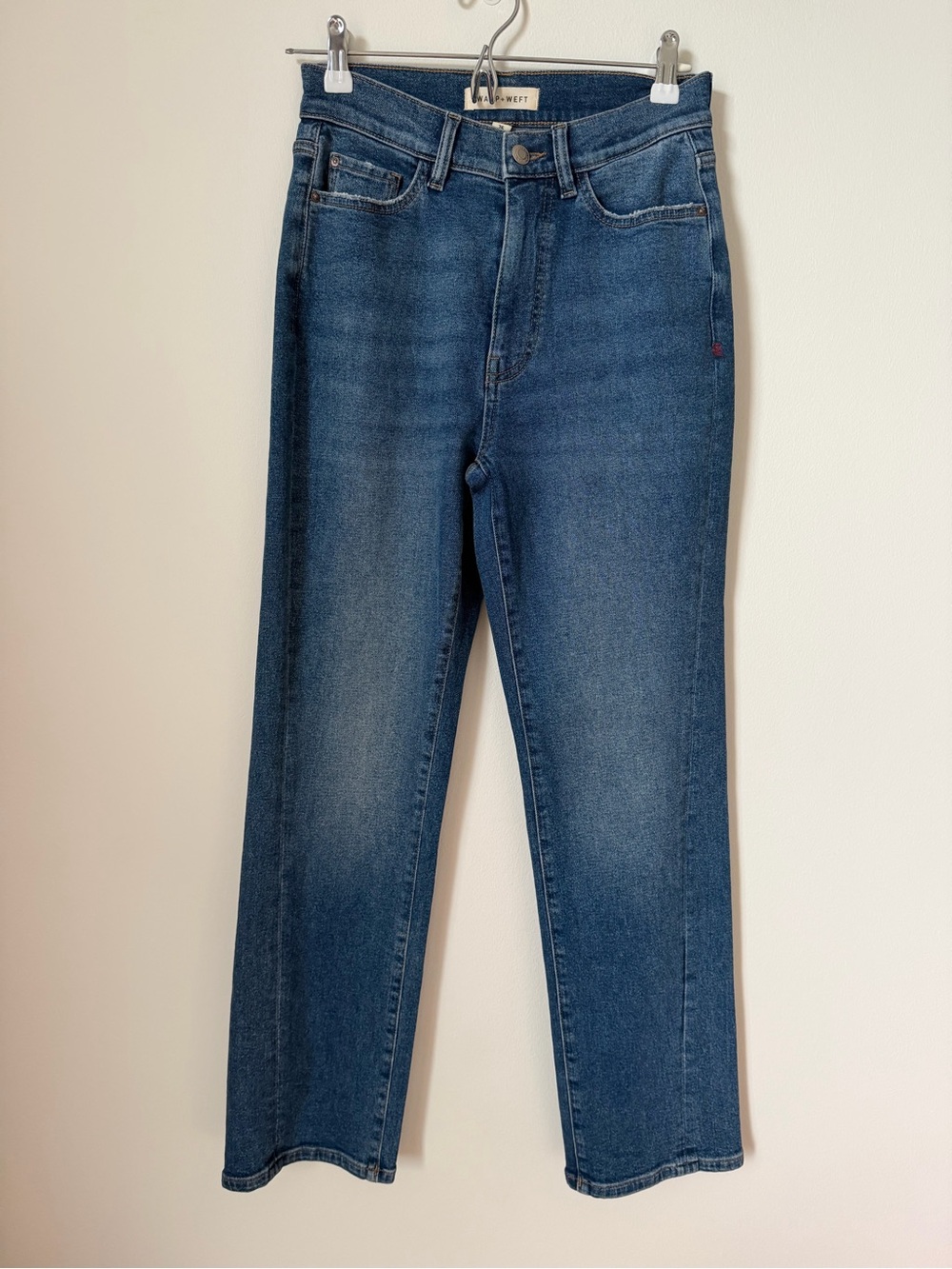 Warp + Weft Women's Straight-Leg Jeans in Medium Blue - SAMPLE JEANS